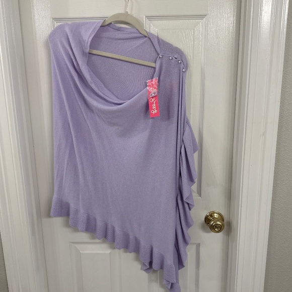 Lilly Pulitzer Lavender Sweater Shawl - Picture 1 of 2